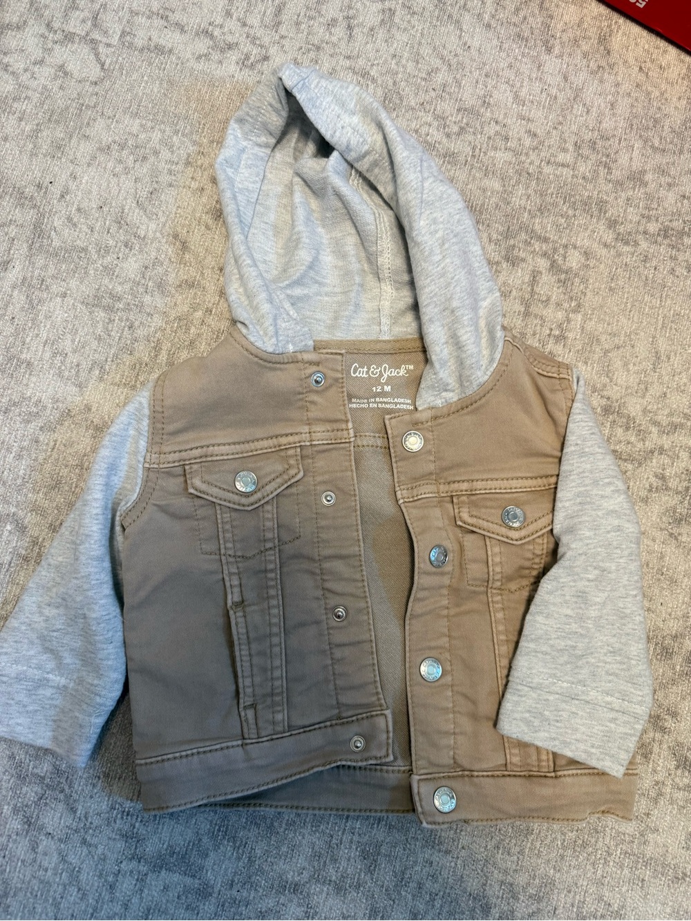 Cat & Jack Brown and Gray Hooded Jacket